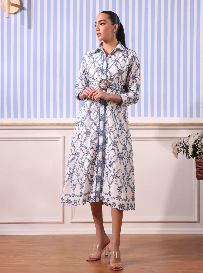 Astrid White Cotton Dress