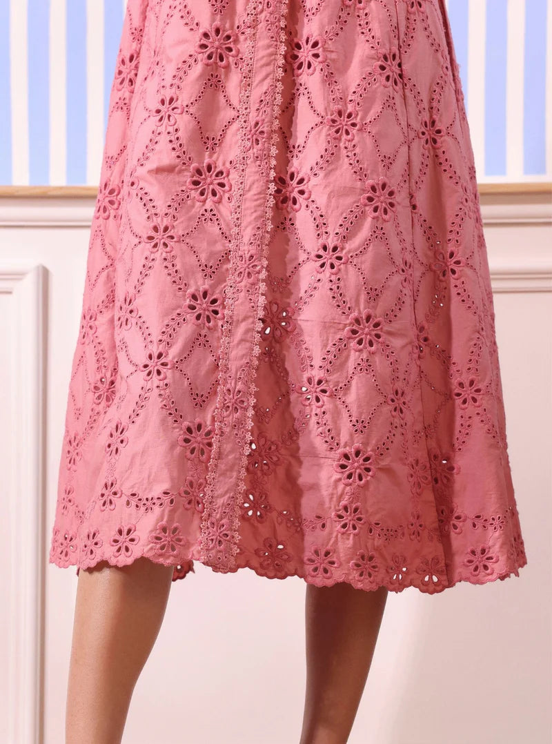 Cotton Astrid Salmon Pink Dress