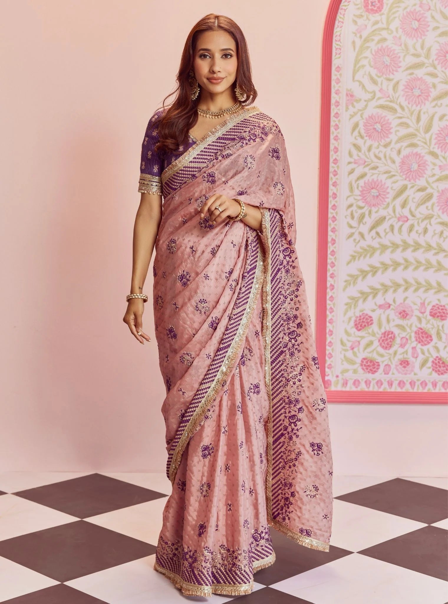 Banarsi Lagan Purple Saree