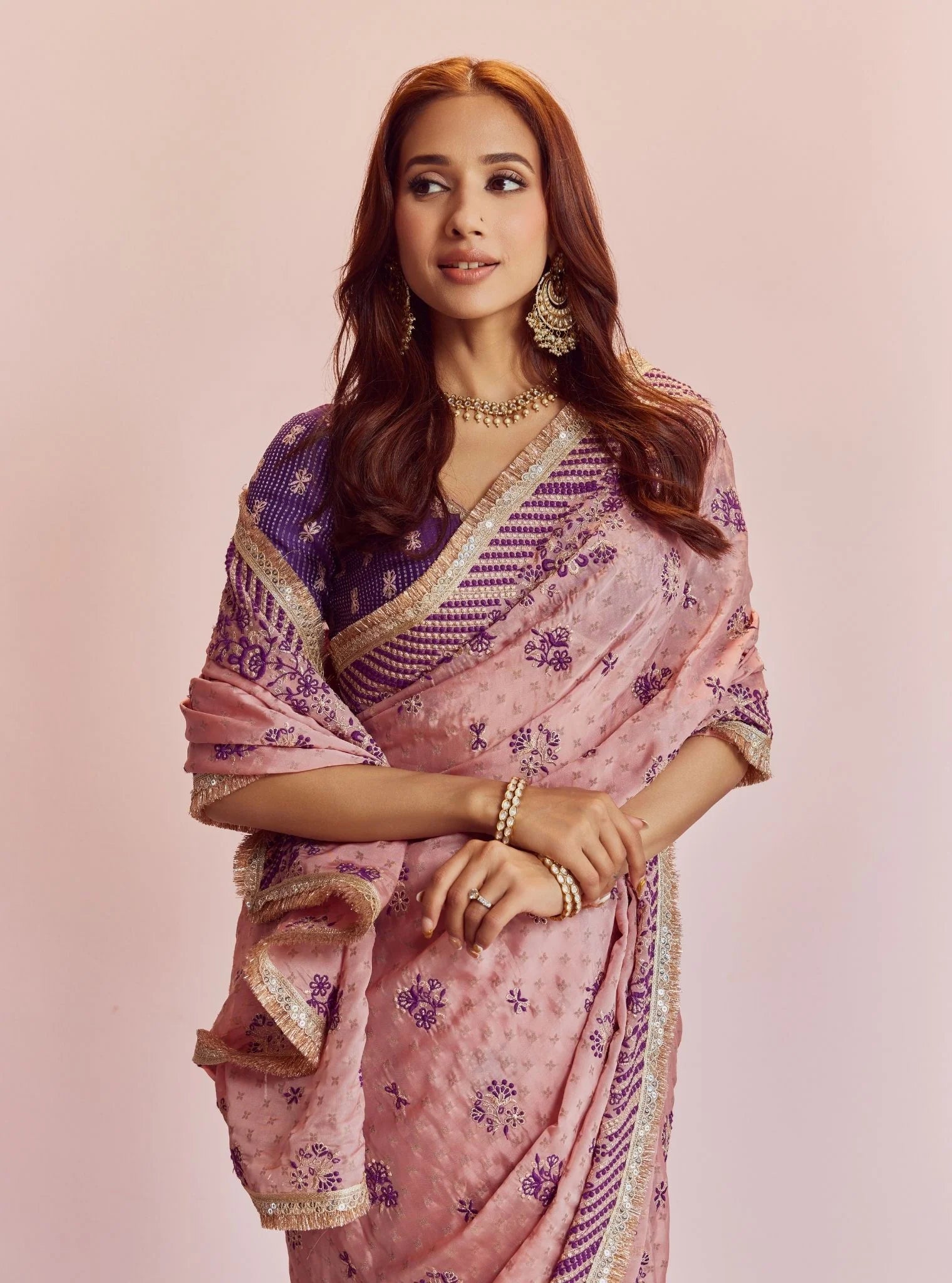 Banarsi Lagan Purple Saree