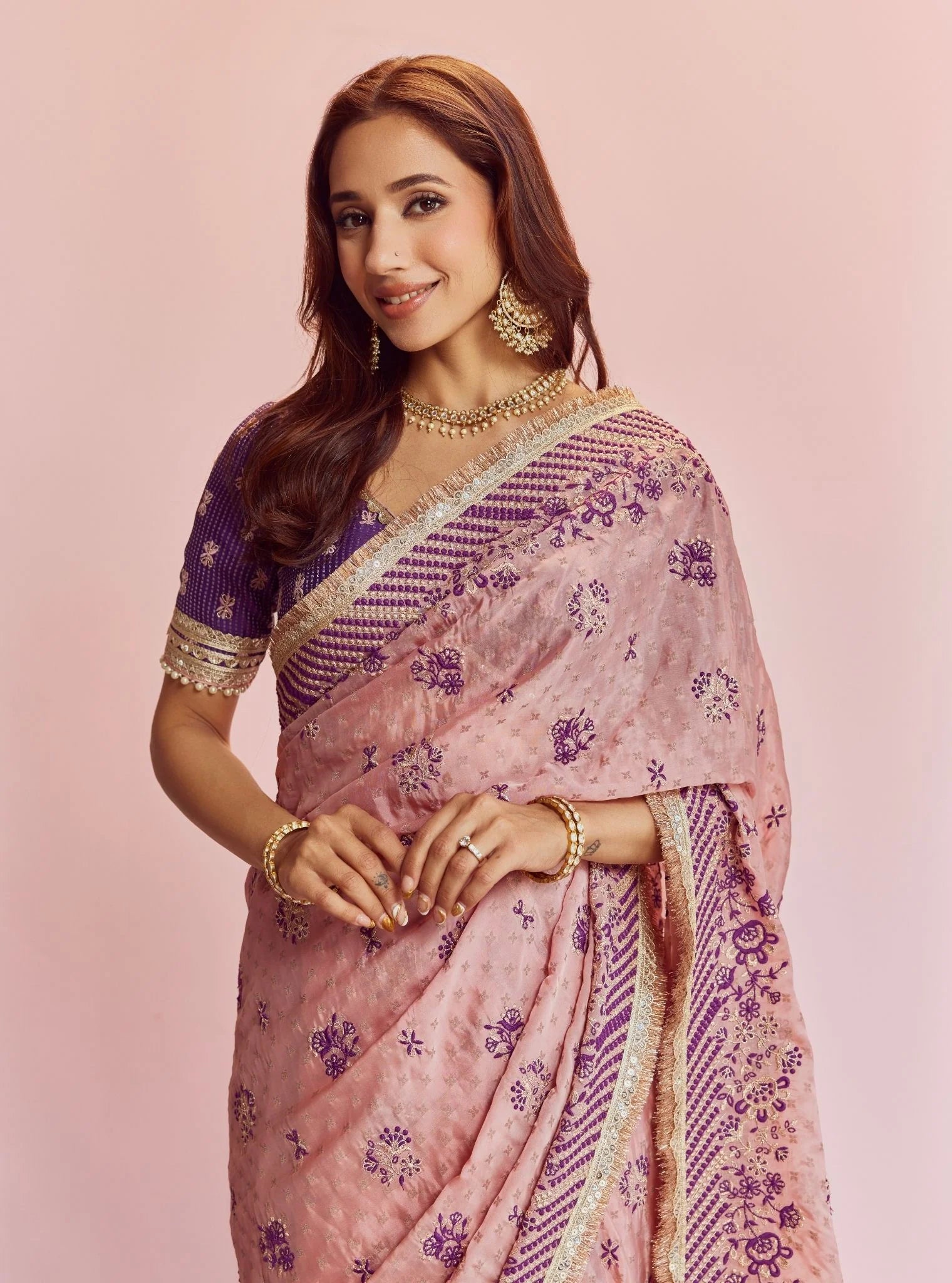 Banarsi Lagan Purple Saree