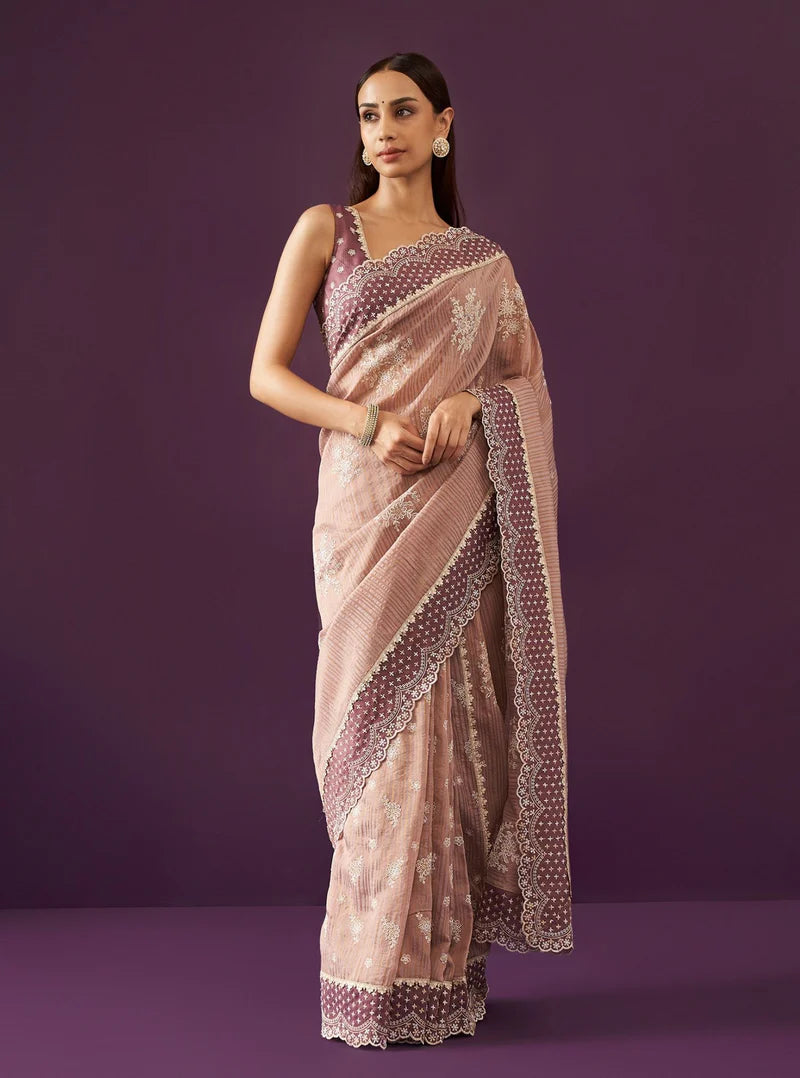 Banarsi Aniyah Lilac Saree