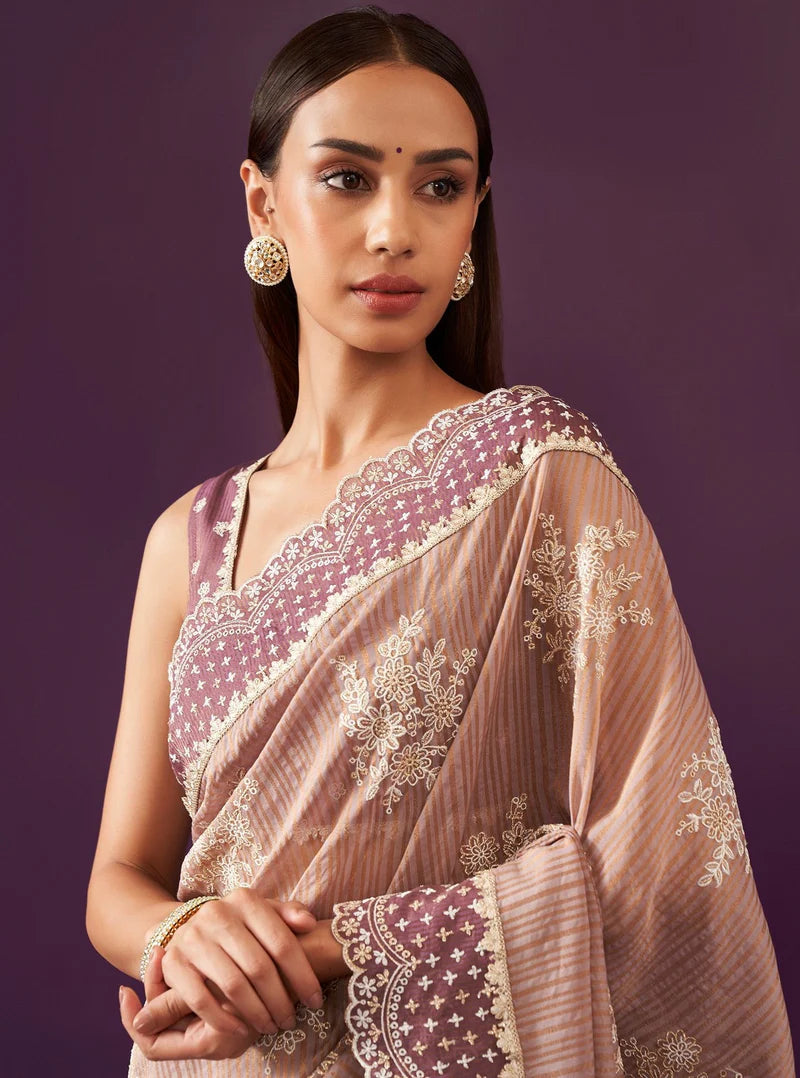 Banarsi Aniyah Lilac Saree