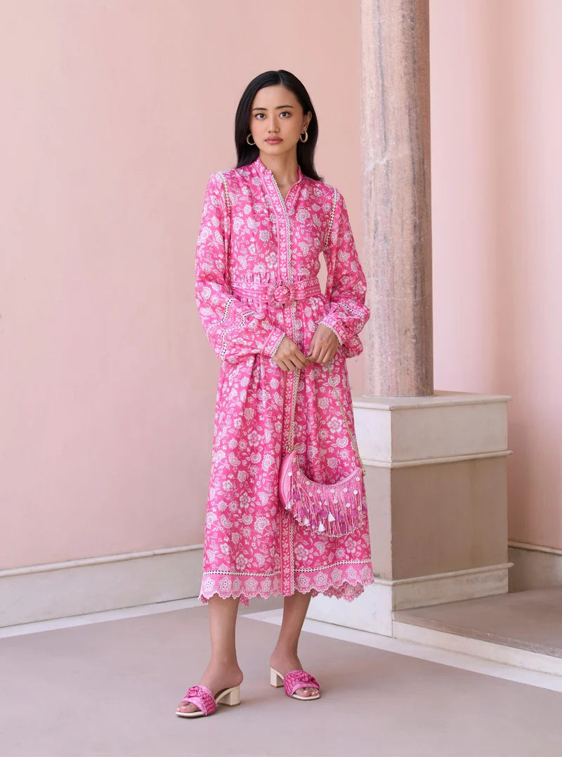 Selbourne Rani Pink Printed Lawn Dress