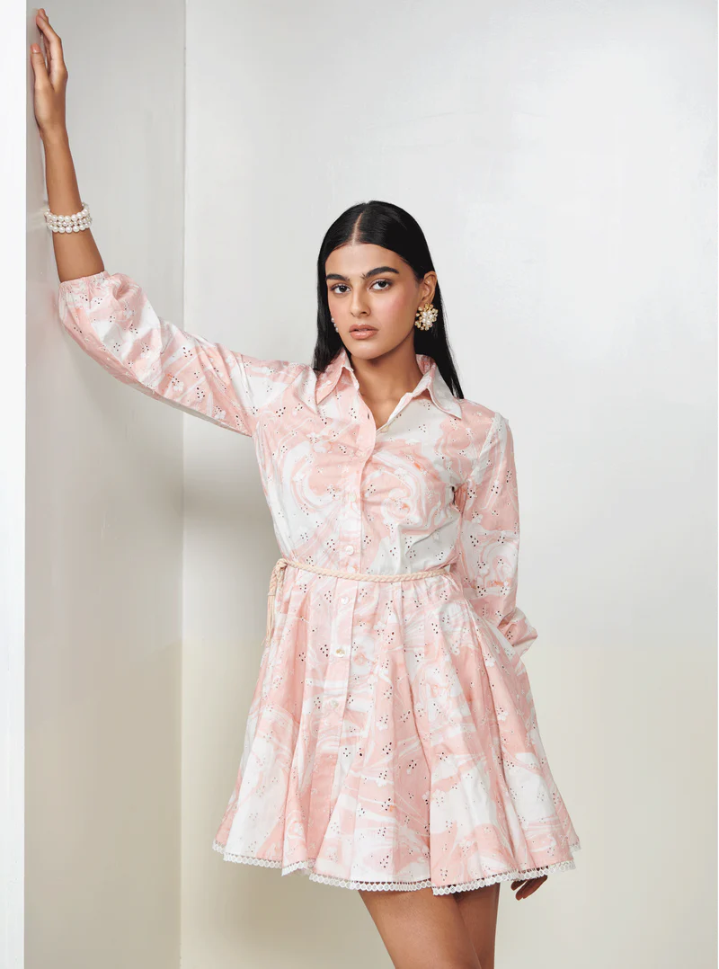 Cotton Anza Pink Dress