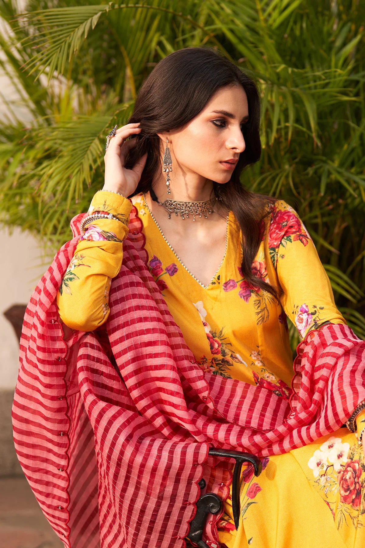 Bagh Vol 2 Chandani Floral Mustard Anarkali Set