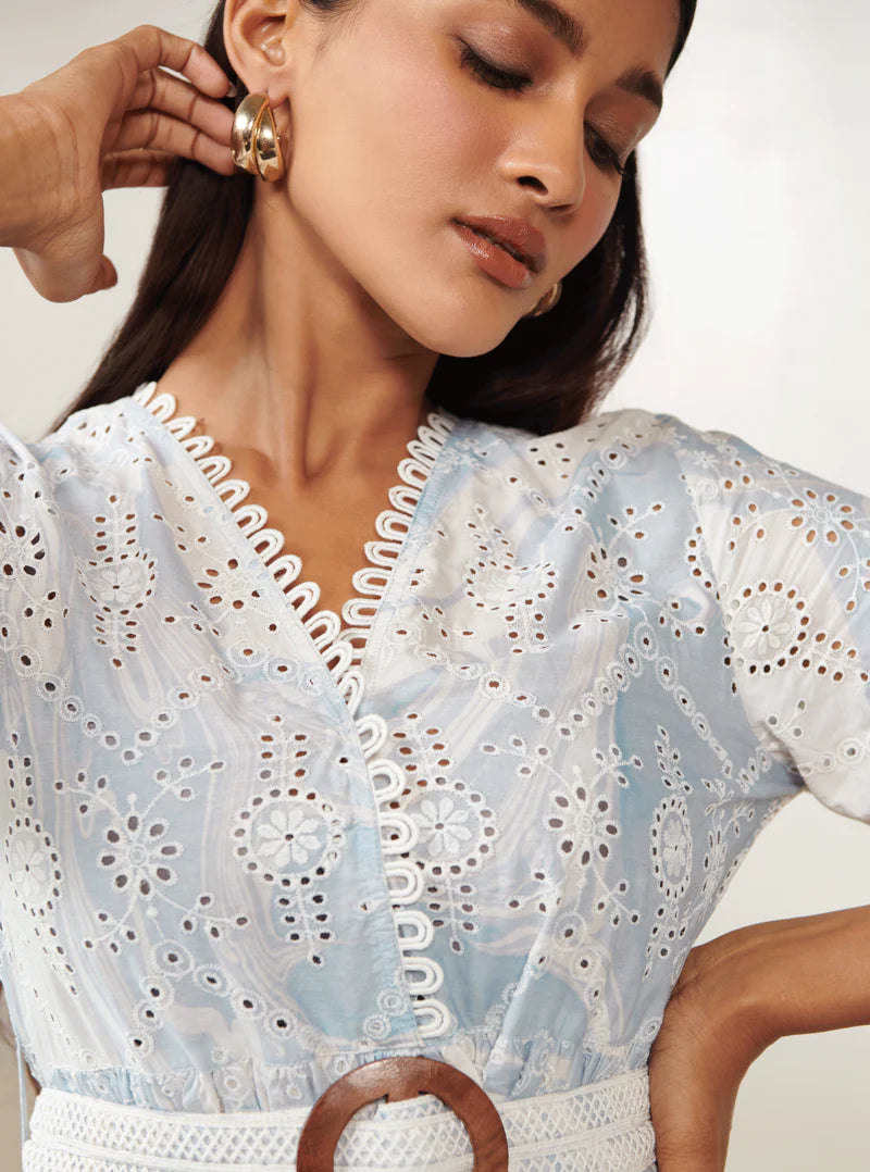 Cotton Nero Blue Dress