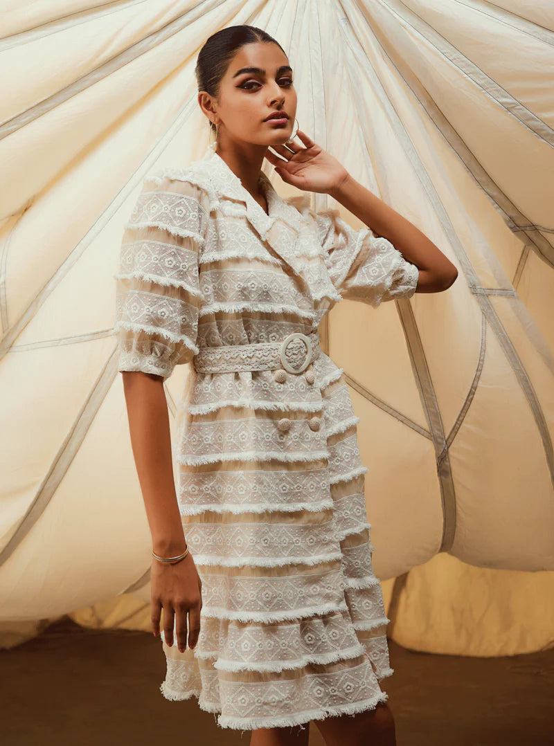 Organza Cass Khaki Dress